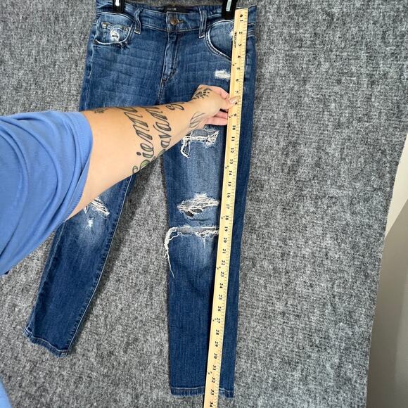 Joe's Jeans Blue Distressed Ankle Jeans - Picture 4 of 7